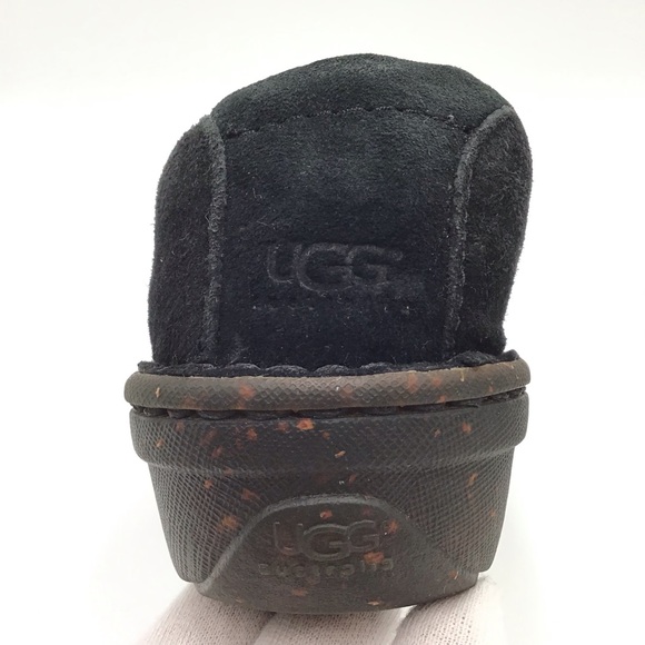 UGG black suede sheepskin loafer casual shoes size 5 - Picture 4 of 10